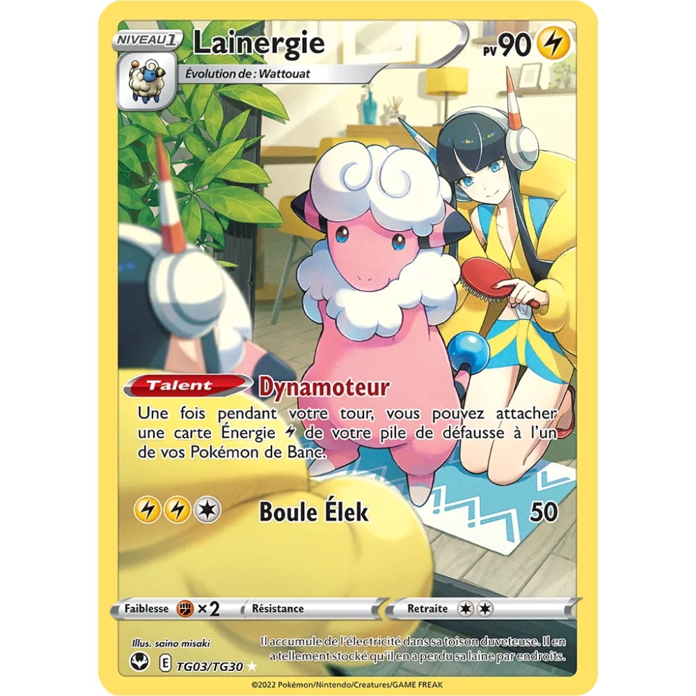 Lainergie TG03/TG30 : Joyau Galerie des Dresseurs holographique rare de l'extension Pokémon Tempête Argentée