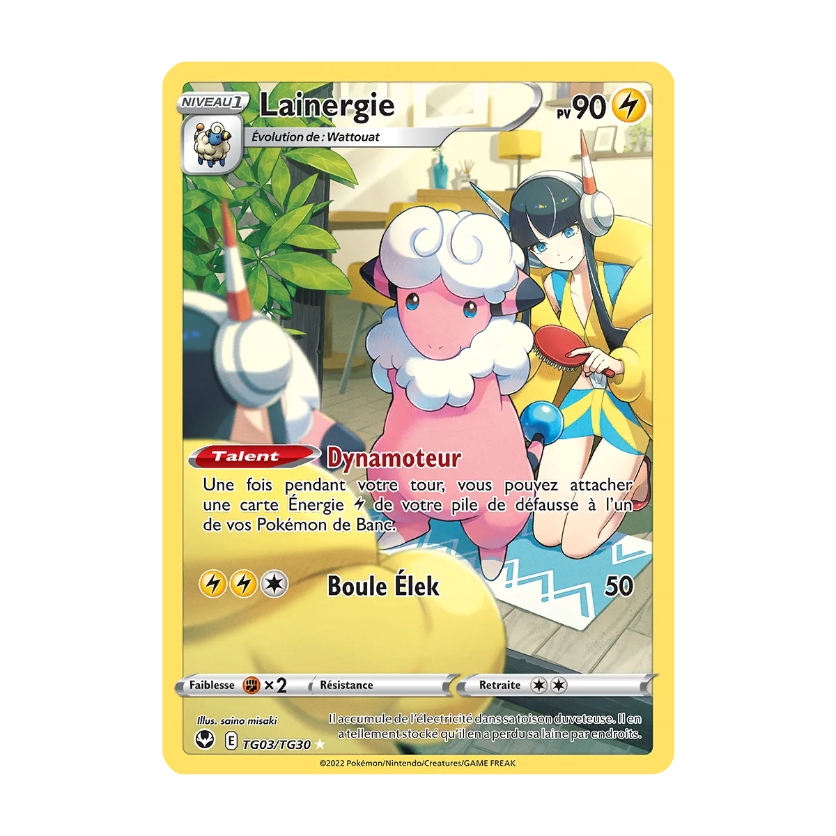 Lainergie TG03/TG30 : Joyau Galerie des Dresseurs holographique rare de l'extension Pokémon Tempête Argentée