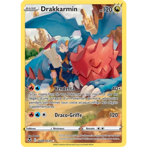 Carte Drakkarmin - Galerie des Dresseurs holographique rare de Pokémon Tempête Argentée TG09/TG30