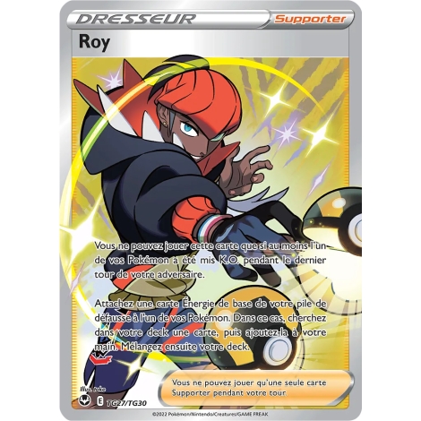 Carte Roy - Galerie des Dresseurs ultra rare de Pokémon Tempête Argentée TG27/TG30