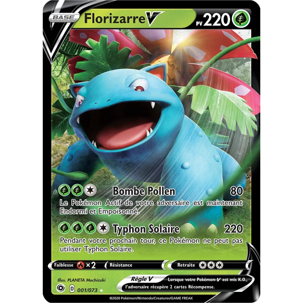 Florizarre 001/073 : Joyau Holographique rare V de l'extension Pokémon La Voie du Maître