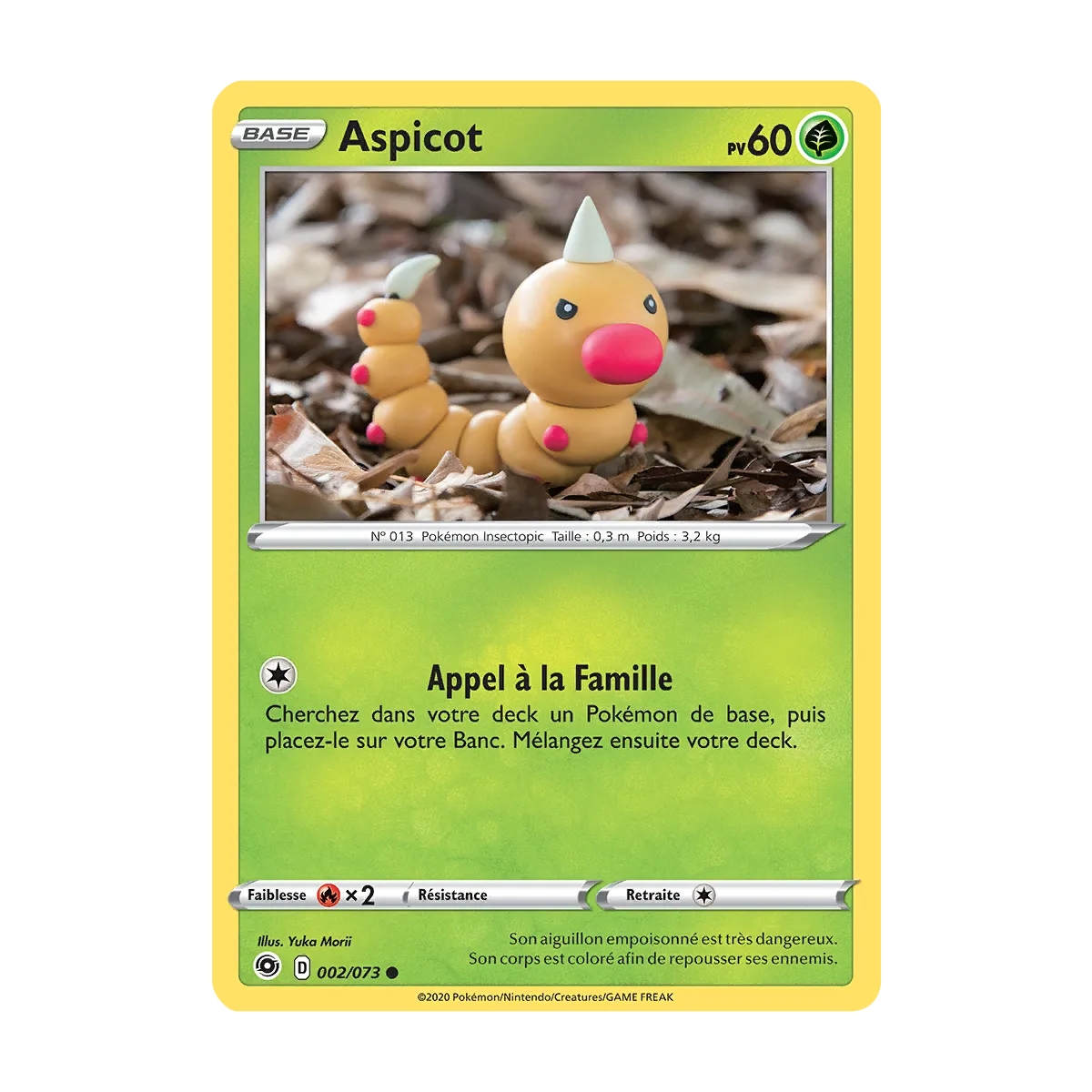 Carte Aspicot - Commune (Brillante) de Pokémon La Voie du Maître 002/073