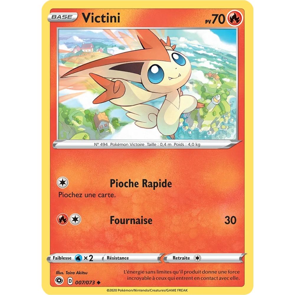 Carte Victini - Peu commune (Brillante) de Pokémon La Voie du Maître 007/073