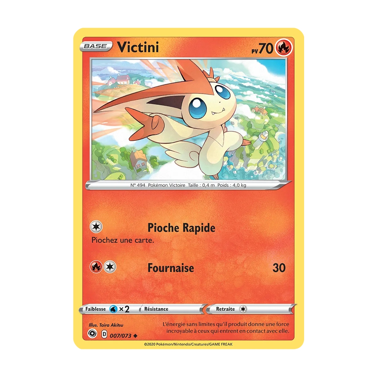 Carte Victini - Peu commune (Brillante) de Pokémon La Voie du Maître 007/073