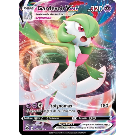 Gardevoir 017/073 : Joyau Holographique rare VMAX de l'extension Pokémon La Voie du Maître