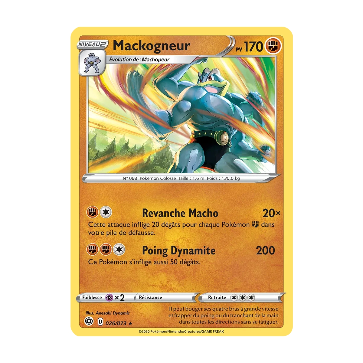 Mackogneur 026/073 : Joyau Holographique rare de l'extension Pokémon La Voie du Maître