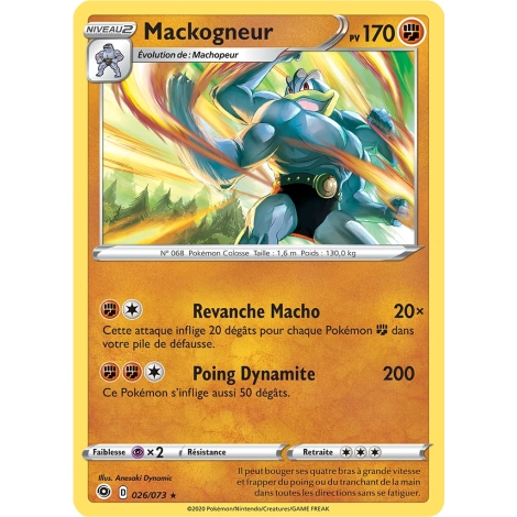 Mackogneur 026/073 : Joyau Holographique rare de l'extension Pokémon La Voie du Maître