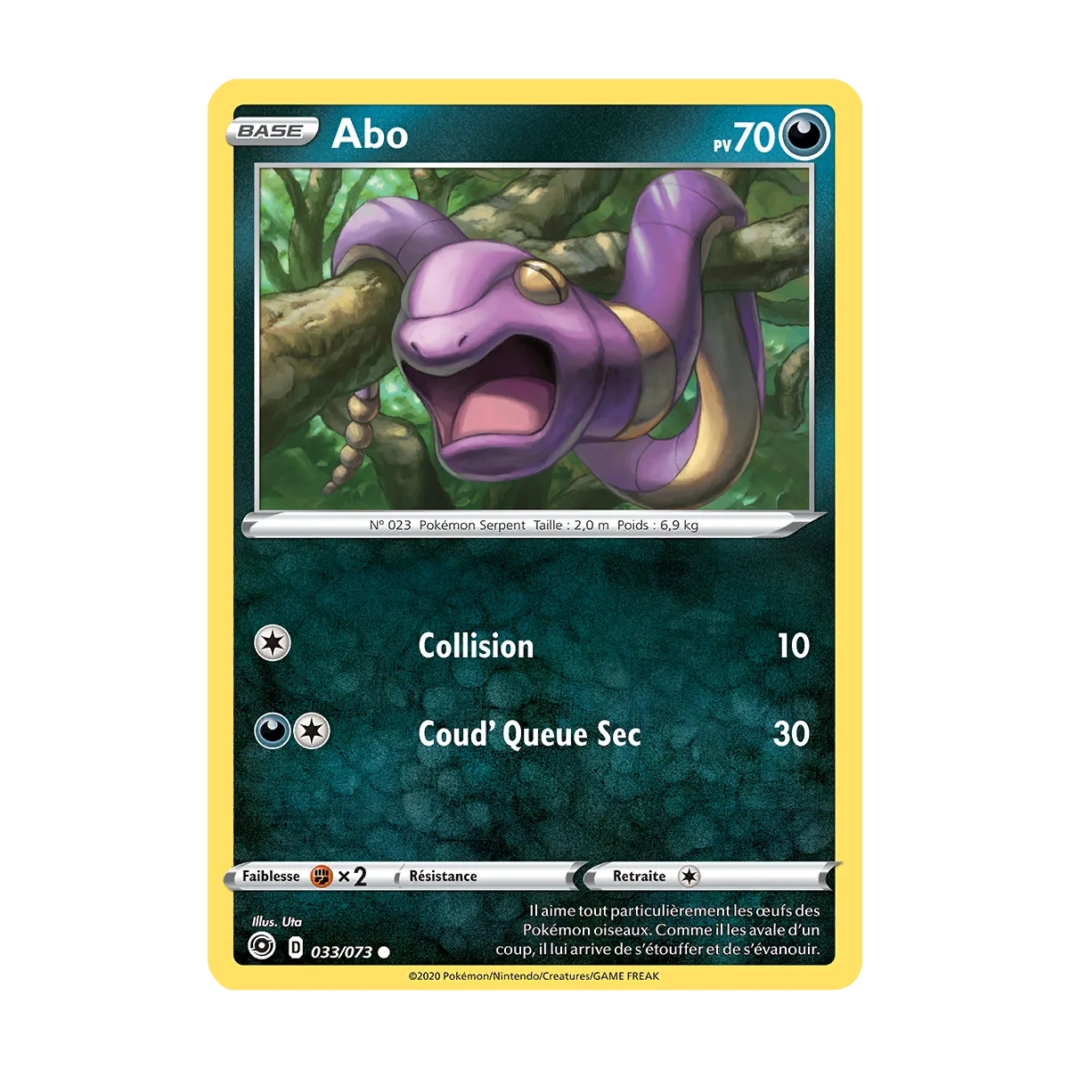 Carte Abo - Commune (Brillante) de Pokémon La Voie du Maître 033/073