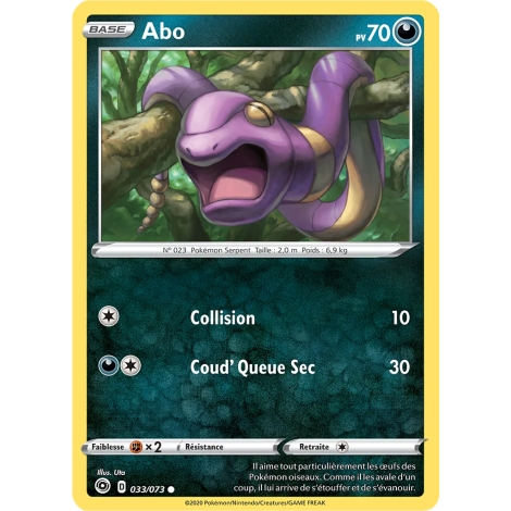 Carte Abo - Commune (Brillante) de Pokémon La Voie du Maître 033/073