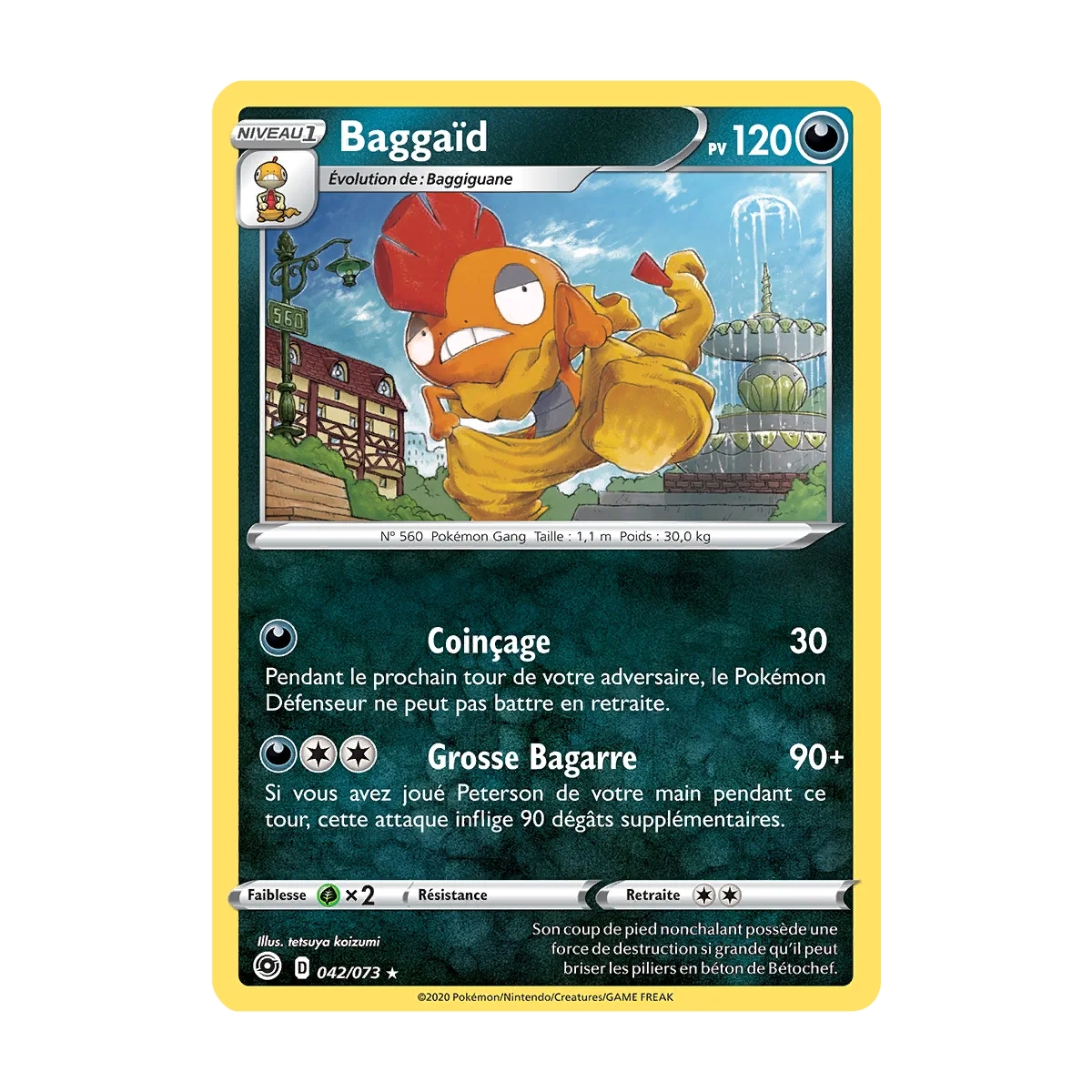 Carte Baggaïd - Holographique rare de Pokémon La Voie du Maître 042/073