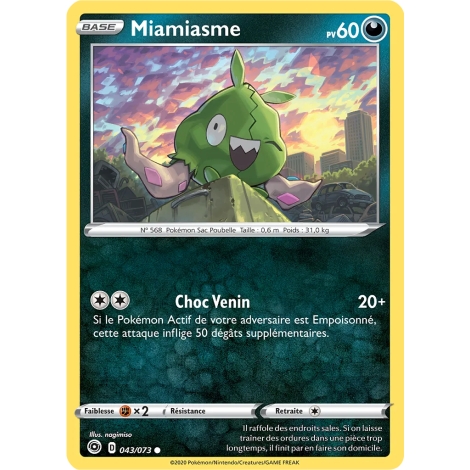 Carte Miamiasme - Commune (Brillante) de Pokémon La Voie du Maître 043/073