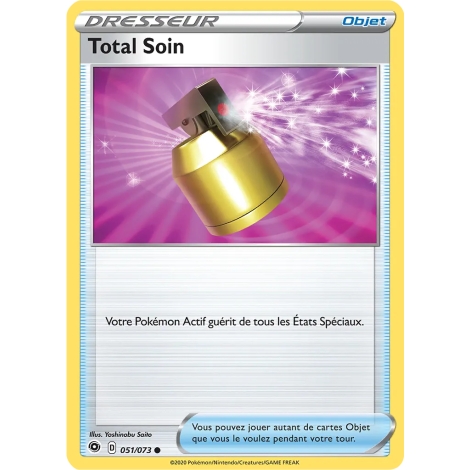 Carte Total Soin - Commune (Brillante) de Pokémon La Voie du Maître 051/073