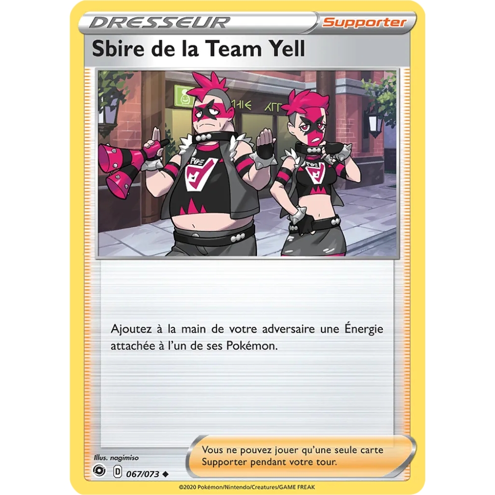 Sbire de la Team Yell 067/073 : Joyau Peu commune (Brillante) de l'extension Pokémon La Voie du Maître