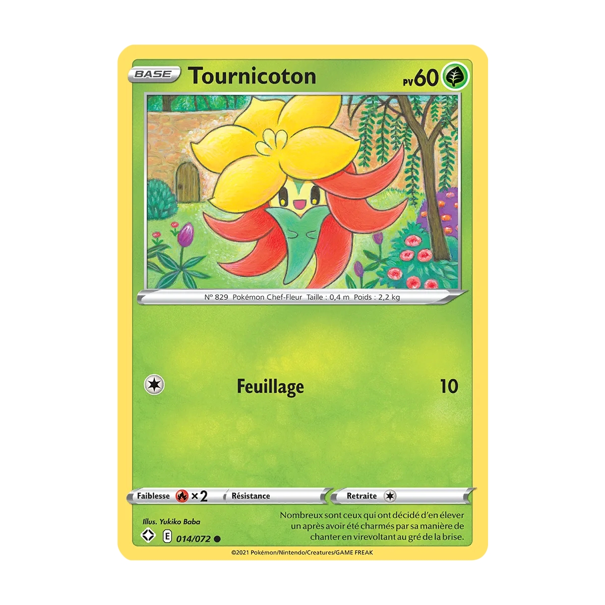 Carte Tournicoton - Commune (Brillante) de Pokémon Destinées Radieuses 014/072