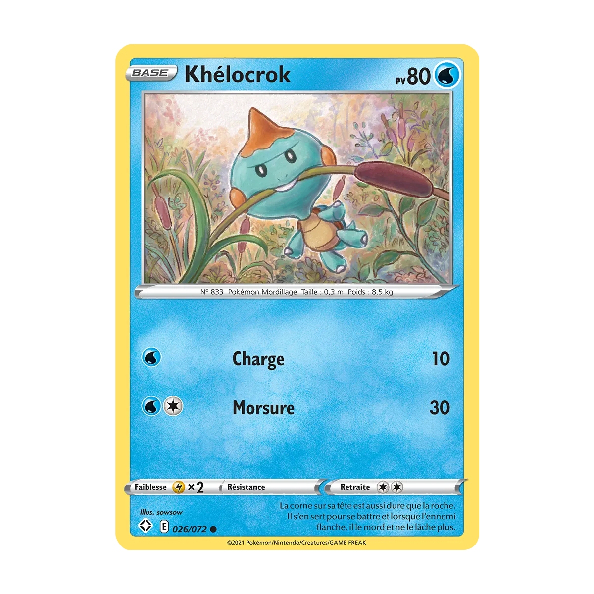 Carte Khélocrok - Commune (Brillante) de Pokémon Destinées Radieuses 026/072