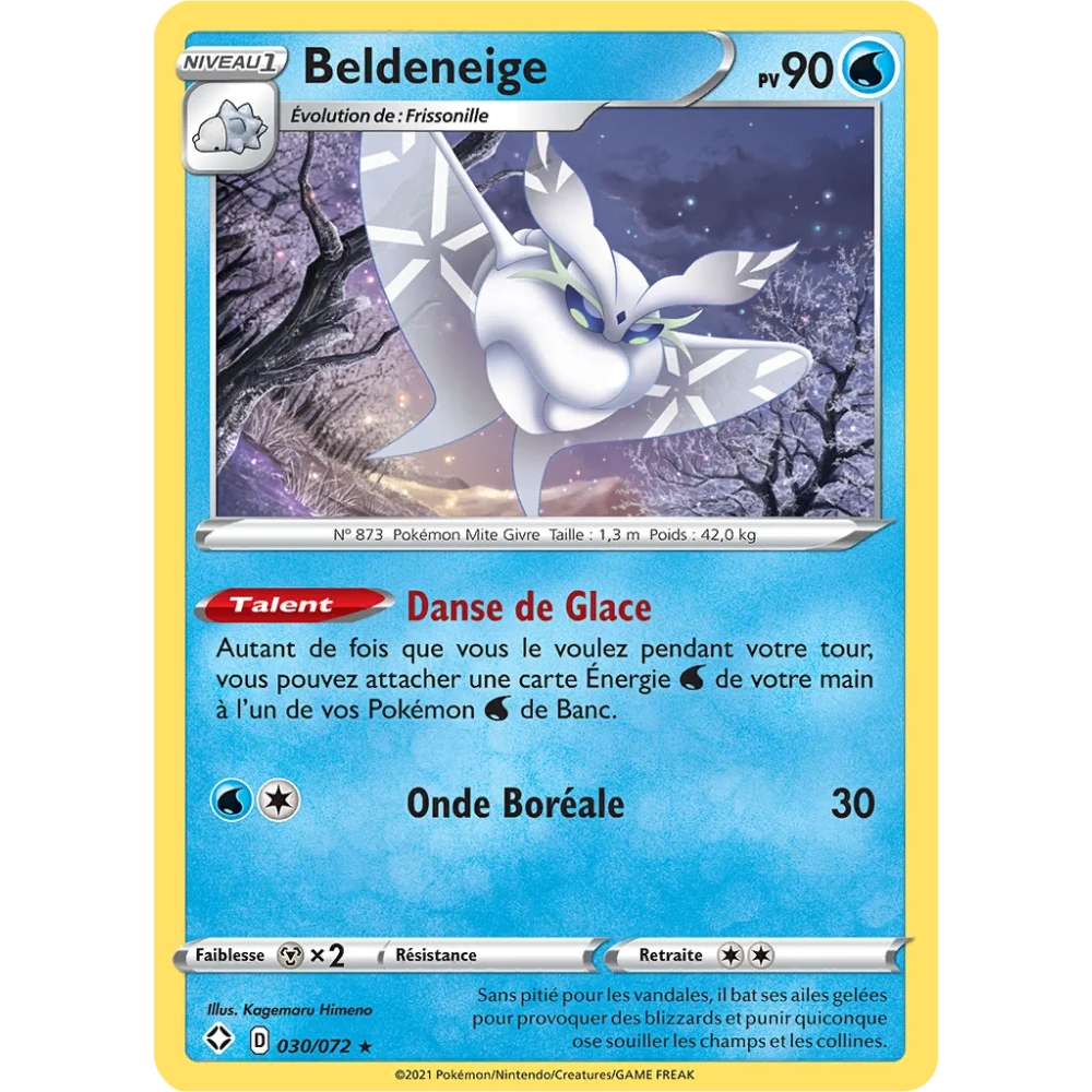 Beldeneige carte Holographique rare de la série Destinées Radieuses