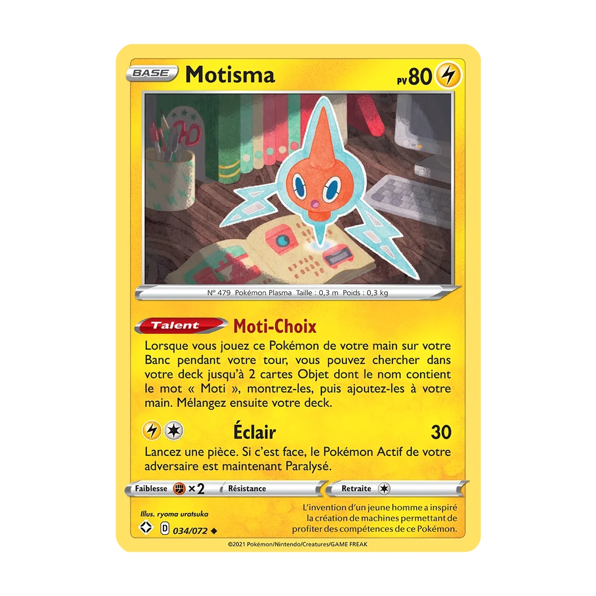 Carte Motisma - Peu commune (Brillante) de Pokémon Destinées Radieuses 034/072