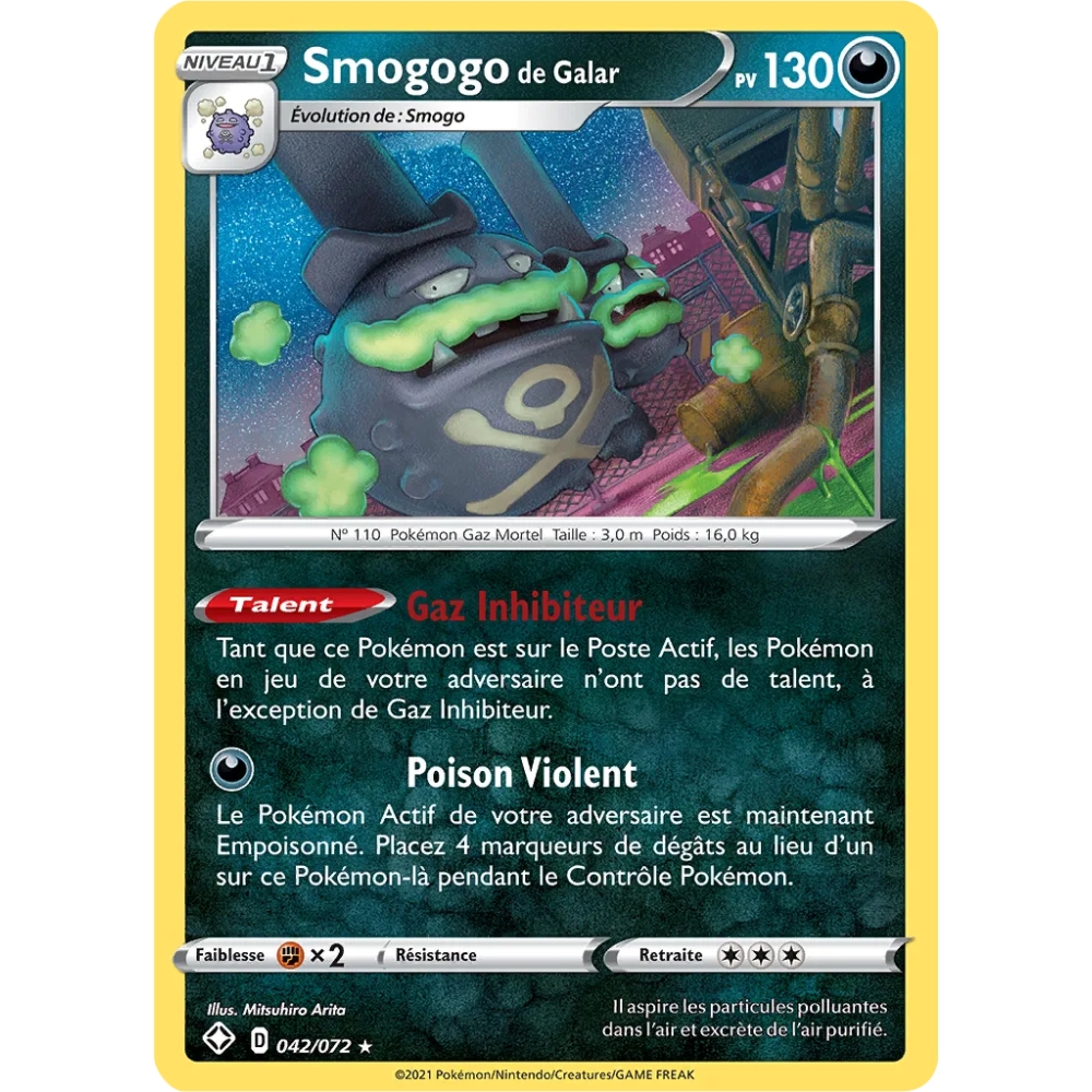 Smogogo de Galar - Holographique rare Destinées Radieuses 042/072