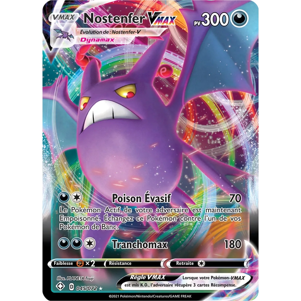 Nostenfer 045/072 : Joyau Holographique rare VMAX de l'extension Pokémon Destinées Radieuses