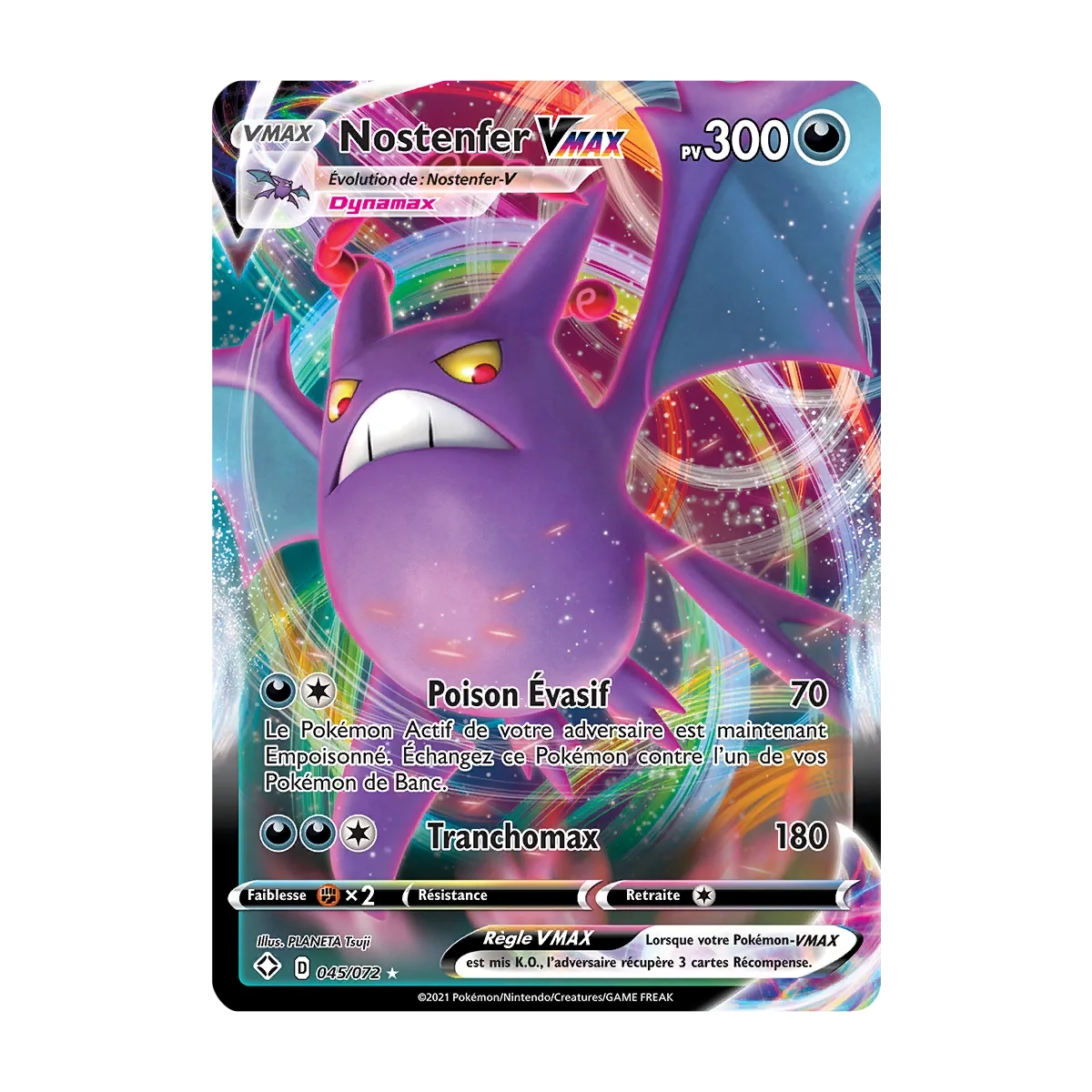 Nostenfer 045/072 : Joyau Holographique rare VMAX de l'extension Pokémon Destinées Radieuses