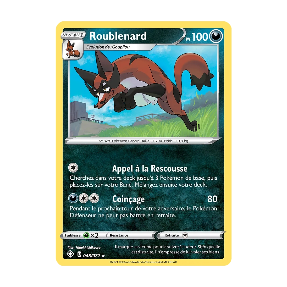 Roublenard 048/072 : Joyau Holographique rare de l'extension Pokémon Destinées Radieuses