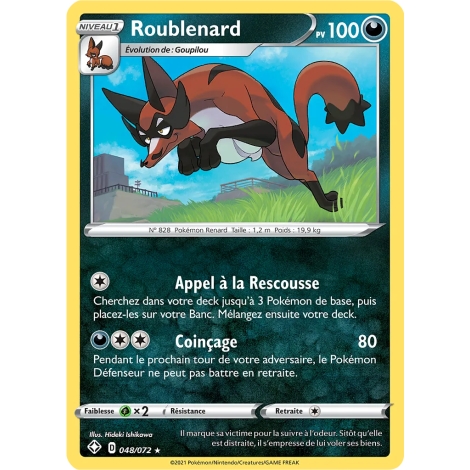 Roublenard 048/072 : Joyau Holographique rare de l'extension Pokémon Destinées Radieuses