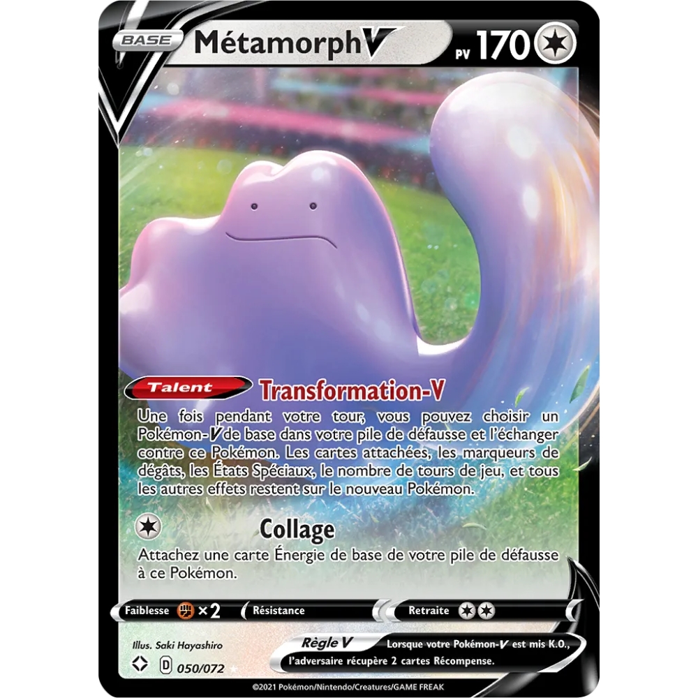 Métamorph 050/072 : Joyau Holographique rare V de l'extension Pokémon Destinées Radieuses