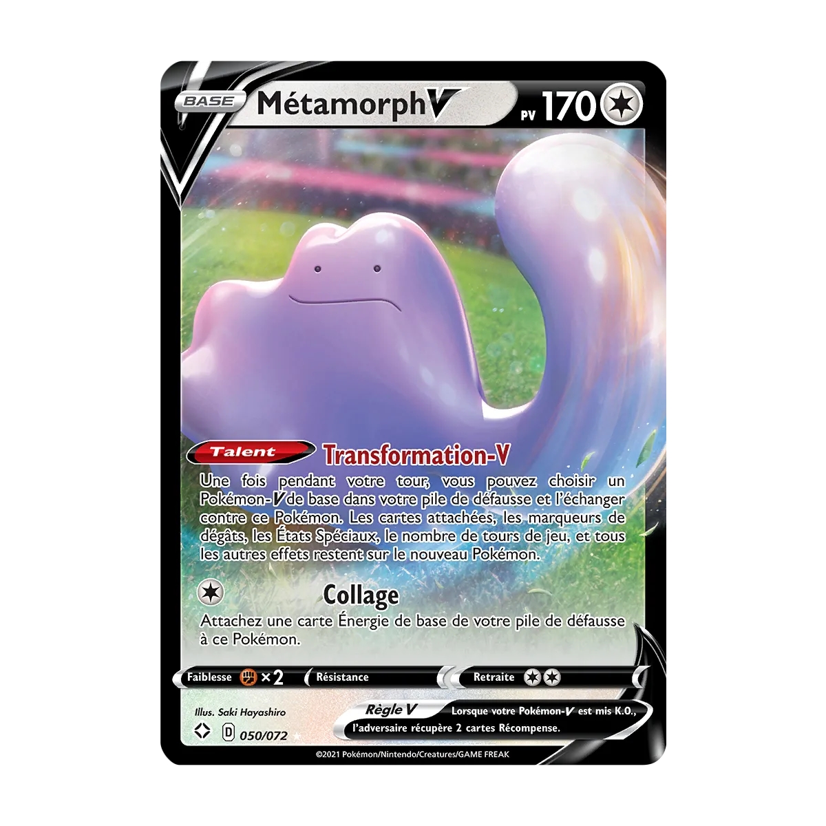 Métamorph 050/072 : Joyau Holographique rare V de l'extension Pokémon Destinées Radieuses