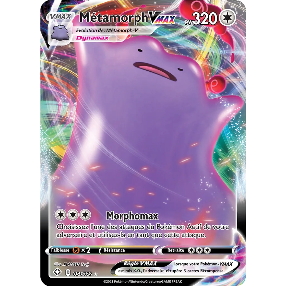 Métamorph 051/072 : Joyau Holographique rare VMAX de l'extension Pokémon Destinées Radieuses