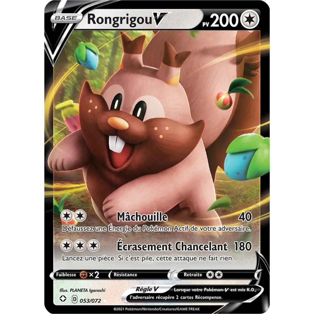 Rongrigou 053/072 : Joyau Holographique rare V de l'extension Pokémon Destinées Radieuses