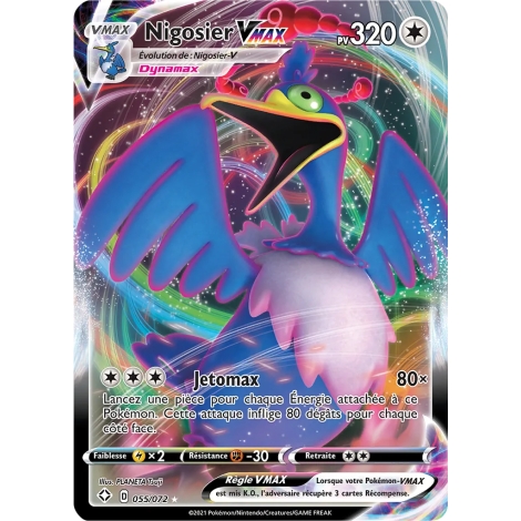 Nigosier 055/072 : Joyau Holographique rare VMAX de l'extension Pokémon Destinées Radieuses