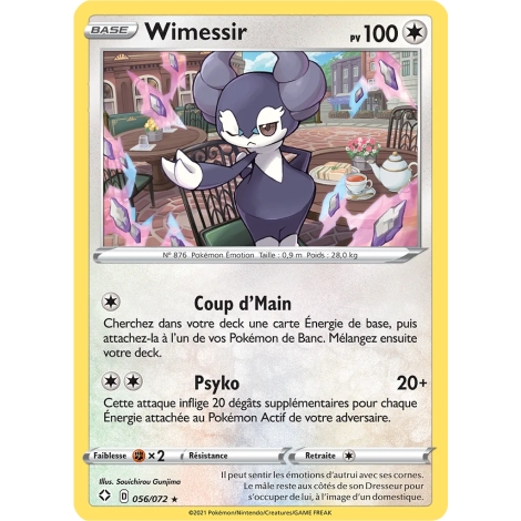 Carte Wimessir - Holographique rare de Pokémon Destinées Radieuses 056/072