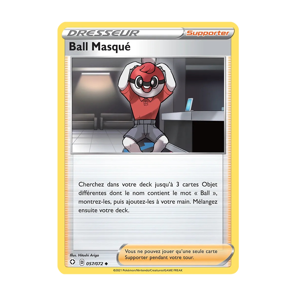 Carte Ball Masqué - Peu commune (Brillante) de Pokémon Destinées Radieuses 057/072