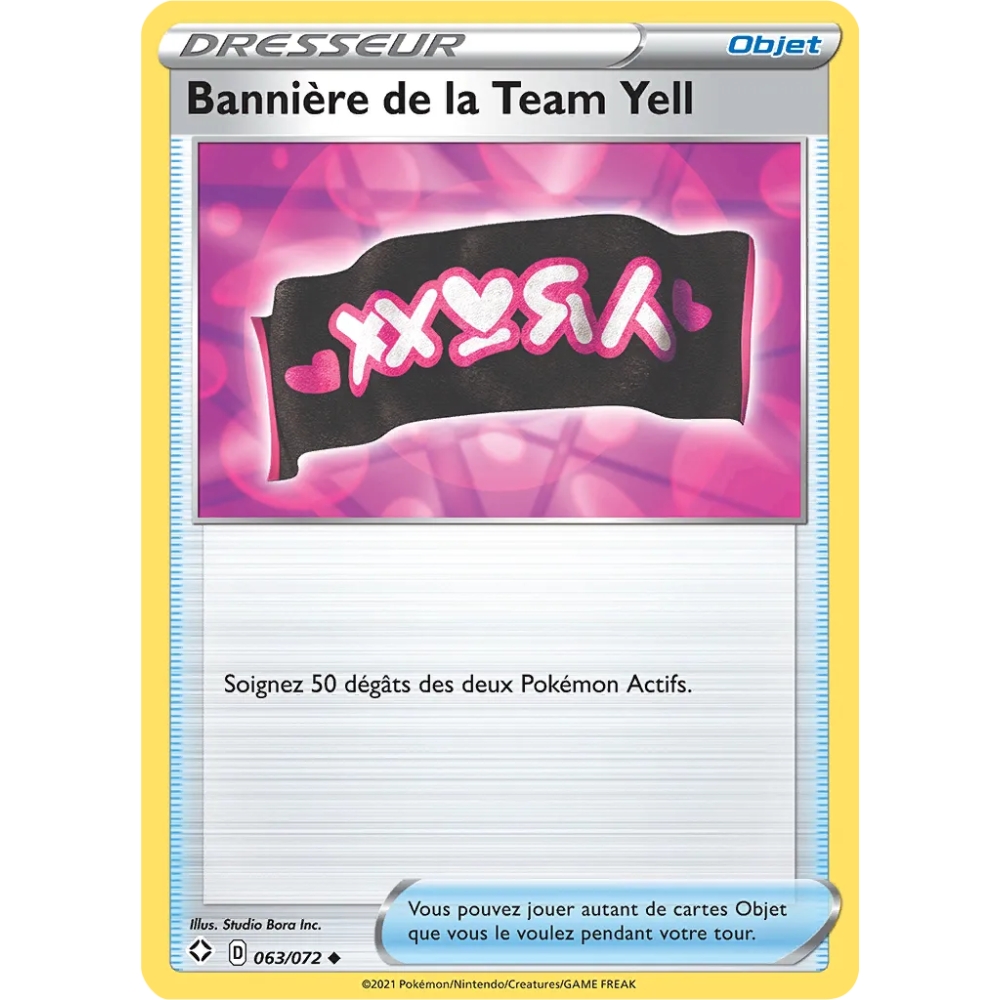 Bannière de la Team Yell 063/072 : Joyau Peu commune (Brillante) de l'extension Pokémon Destinées Radieuses