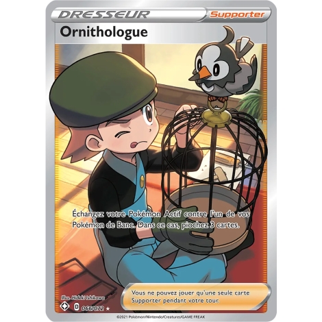 Ornithologue 066/072 : Joyau Ultra rare de l'extension Pokémon Destinées Radieuses