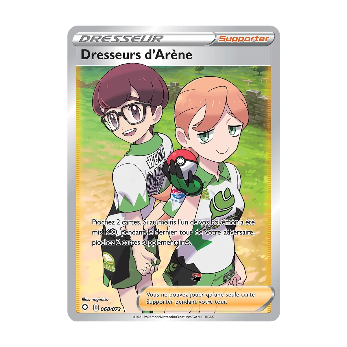 Carte Dresseurs d'Arène - Ultra rare de Pokémon Destinées Radieuses 068/072