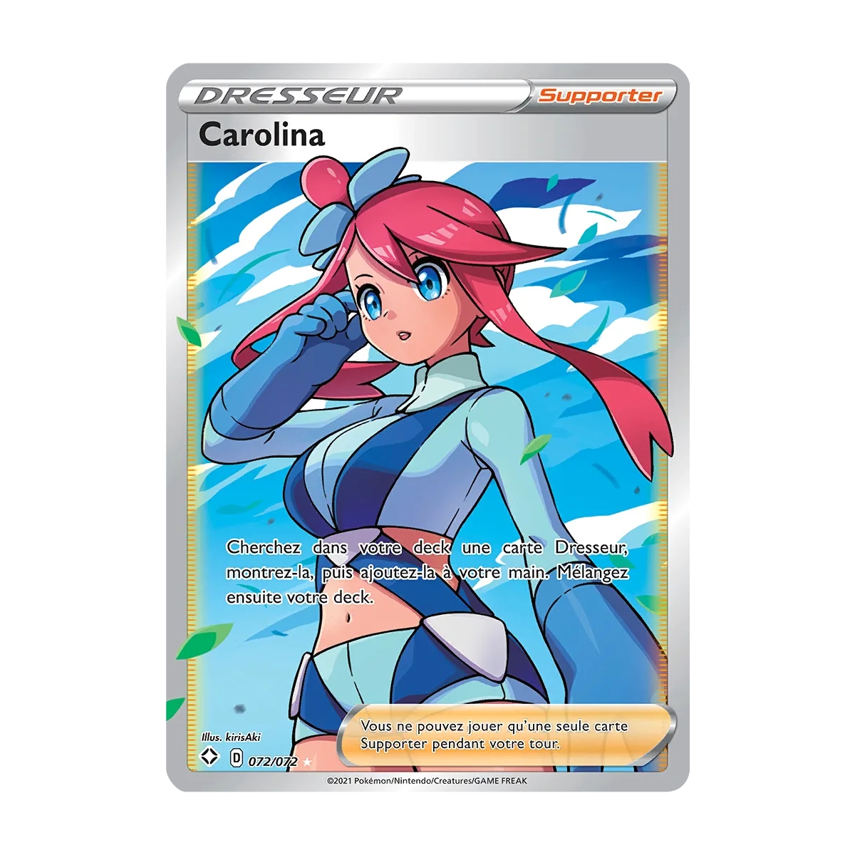 Carolina 072/072 : Joyau Ultra rare de l'extension Pokémon Destinées Radieuses