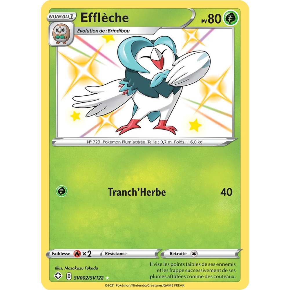 Efflèche SV002/SV122 : Joyau Chromatique rare de l'extension Pokémon Destinées Radieuses