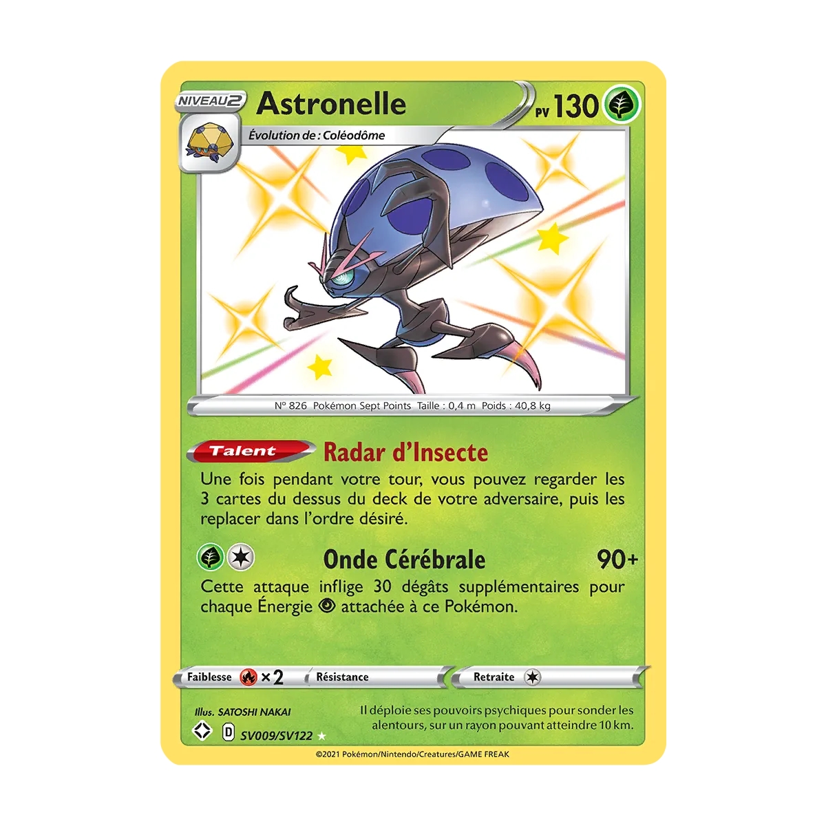 Carte Astronelle - Chromatique rare de Pokémon Destinées Radieuses SV009/SV122