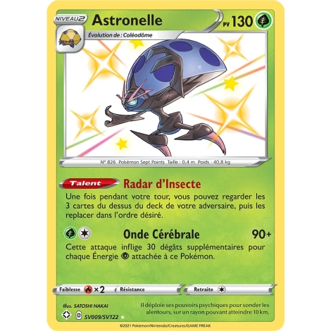 Carte Astronelle - Chromatique rare de Pokémon Destinées Radieuses SV009/SV122