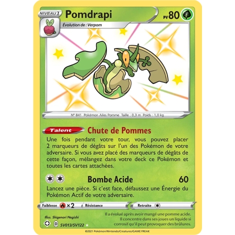 Carte Pomdrapi - Chromatique rare de Pokémon Destinées Radieuses SV013/SV122