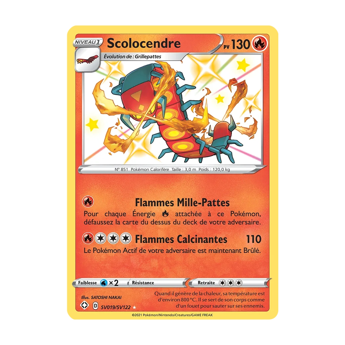 Scolocendre SV019/SV122 : Joyau Chromatique rare de l'extension Pokémon Destinées Radieuses