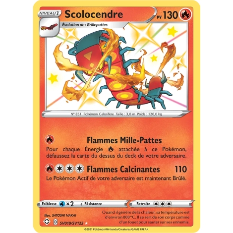 Scolocendre SV019/SV122 : Joyau Chromatique rare de l'extension Pokémon Destinées Radieuses