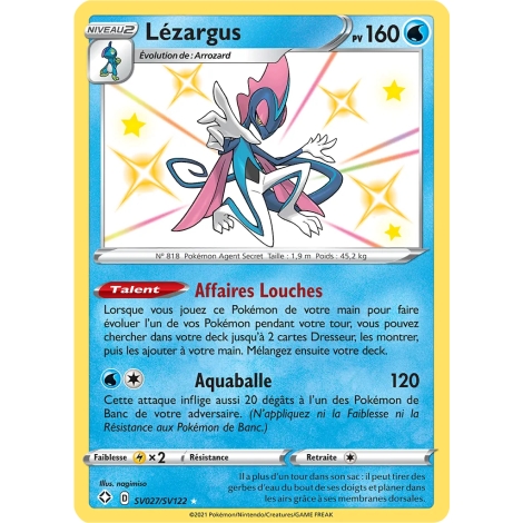 Lézargus SV027/SV122 : Joyau Chromatique rare de l'extension Pokémon Destinées Radieuses