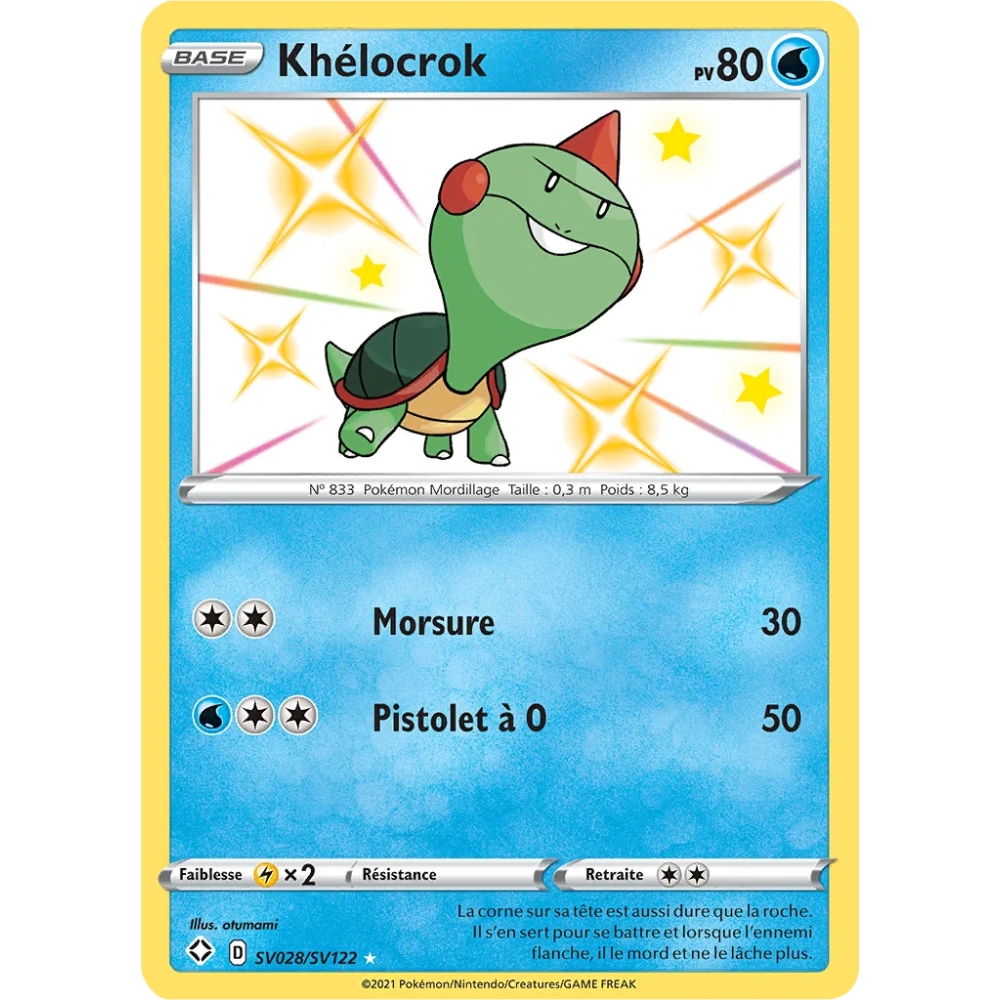 Carte Khélocrok - Chromatique rare de Pokémon Destinées Radieuses SV028/SV122