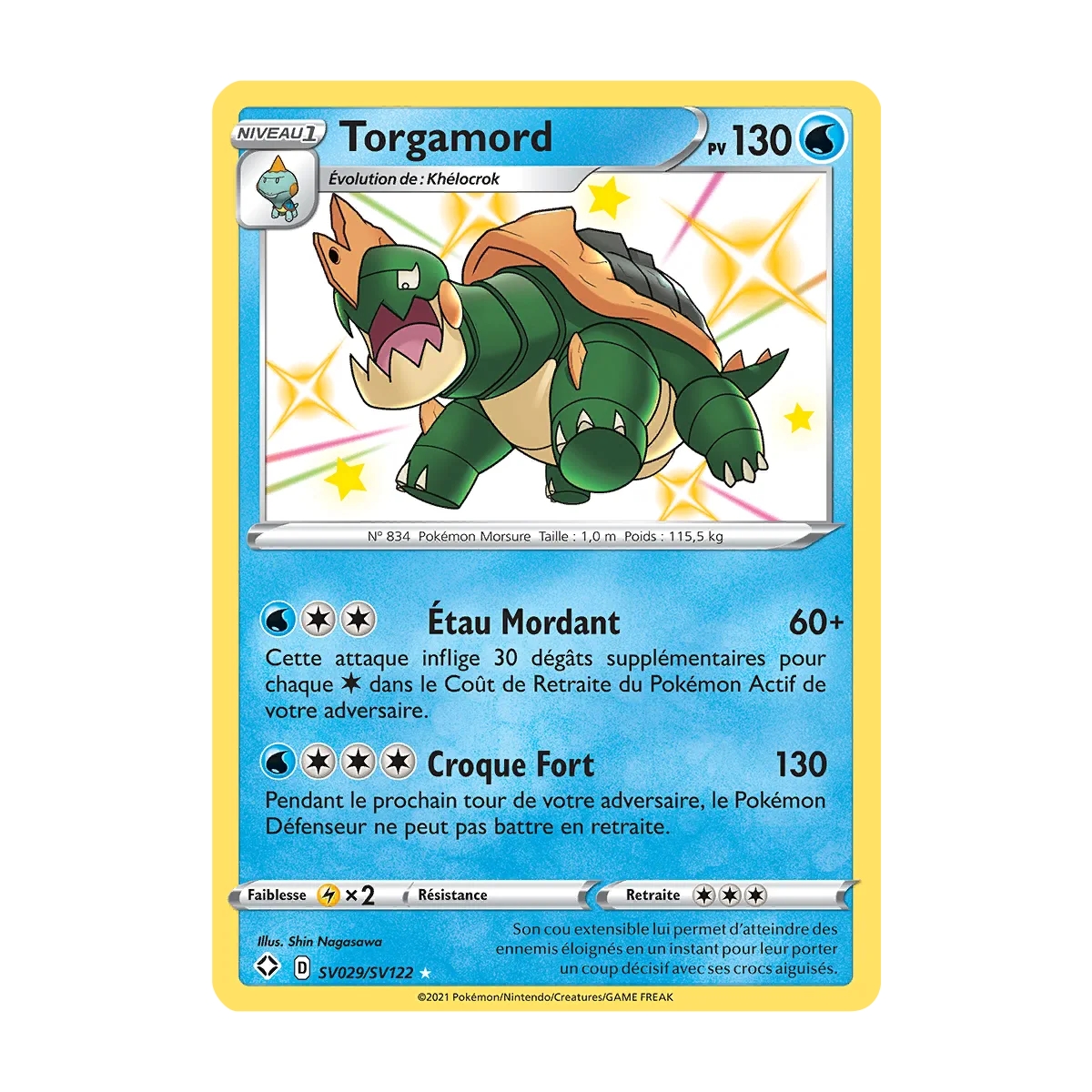 Torgamord SV029/SV122 : Joyau Chromatique rare de l'extension Pokémon Destinées Radieuses