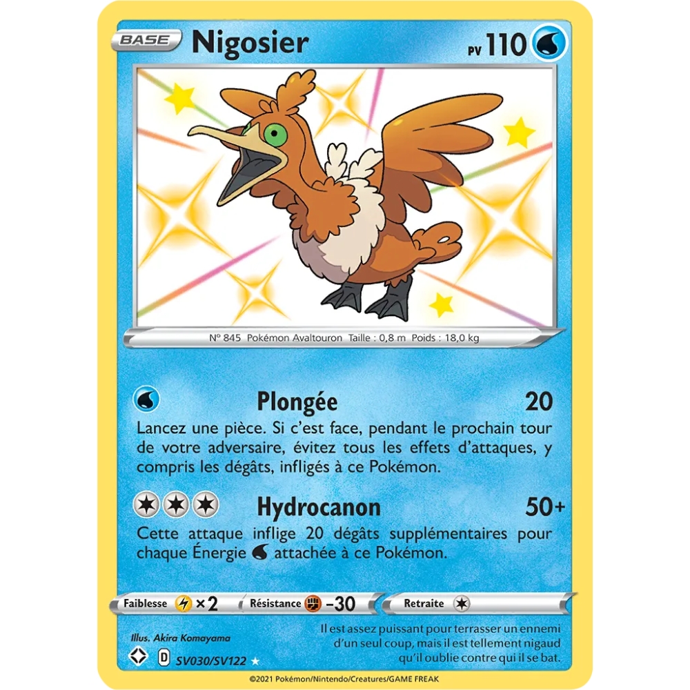 Carte Nigosier - Chromatique rare de Pokémon Destinées Radieuses SV030/SV122