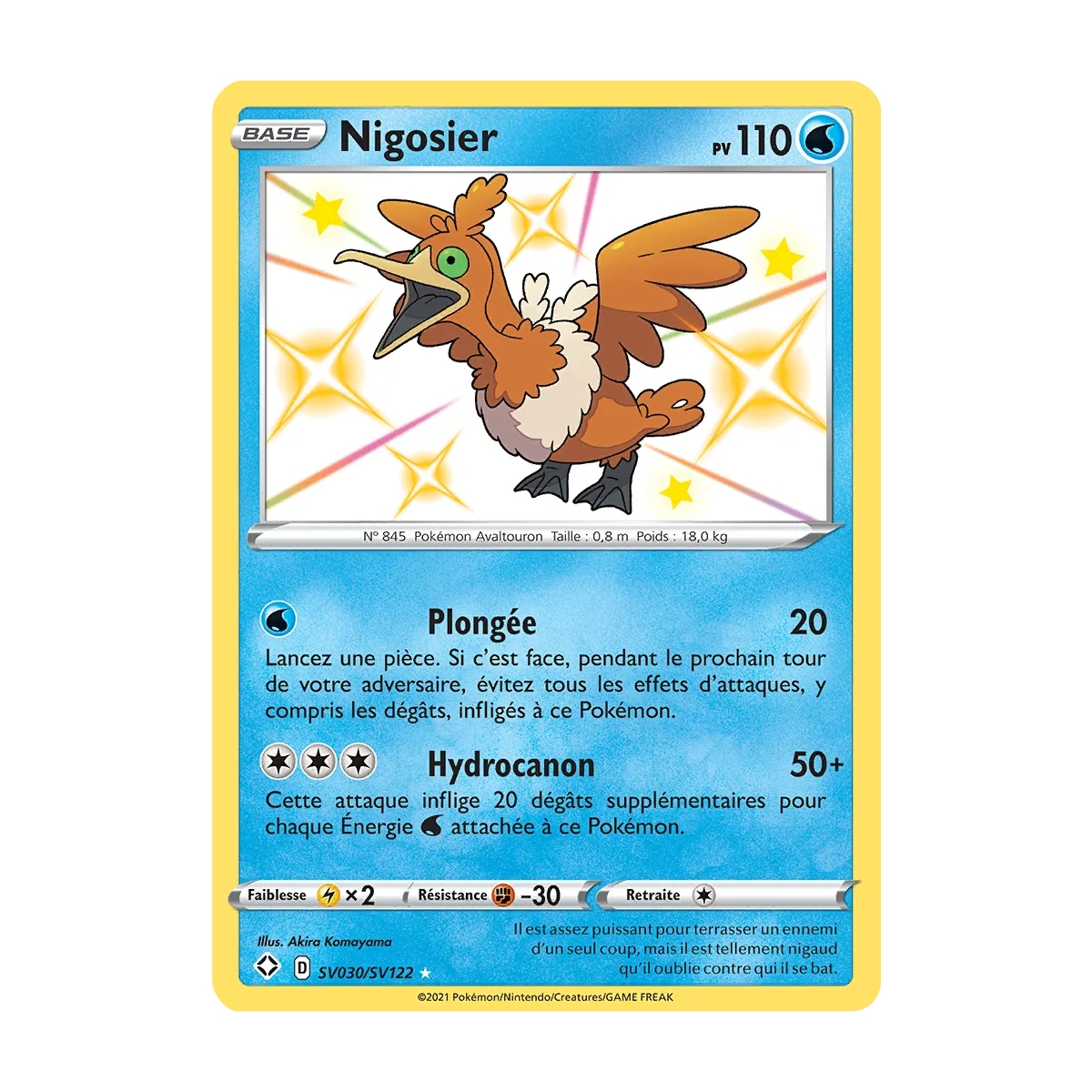 Carte Nigosier - Chromatique rare de Pokémon Destinées Radieuses SV030/SV122