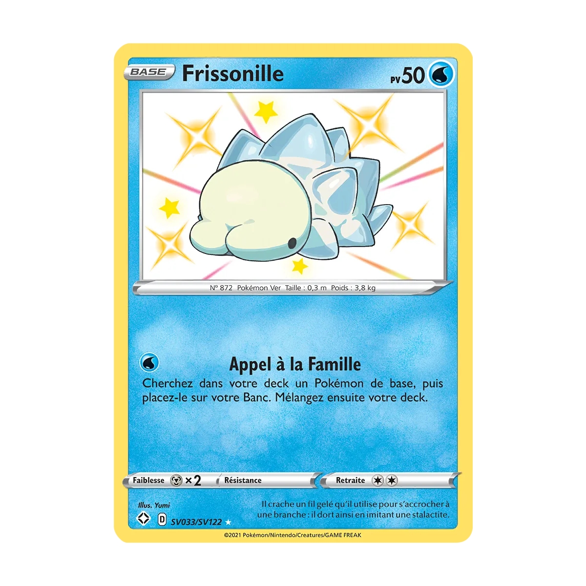 Frissonille SV033/SV122 : Joyau Chromatique rare de l'extension Pokémon Destinées Radieuses