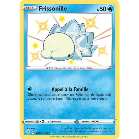 Frissonille SV033/SV122 : Joyau Chromatique rare de l'extension Pokémon Destinées Radieuses